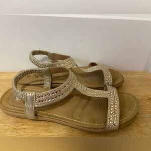 American Exchange Sparkling Gold Sandals